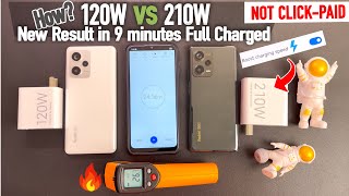 120W Vs 210W Fast Charging Test Redmi Note 12 Pro Vs Redmi Note 12 210W Charged In 9 Minutes Wow