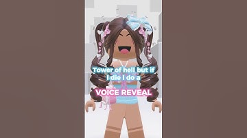 Tower of Hell but if I die I do a VOICE REVEAL 😱🎤 #roblox  #robloxshorts
