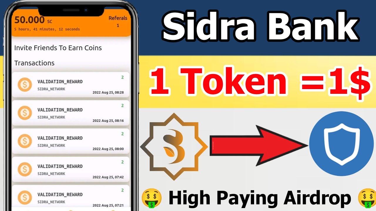 Sidra Bank High Paying Airdrop 1 Token =1$ || Sidra Bank || Sidra Bank Airdrop