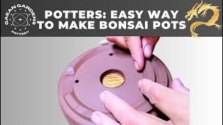 Potters- bonsify your pots! Easy way to cut out feet for a bonsai pot on a wheel thrown forms