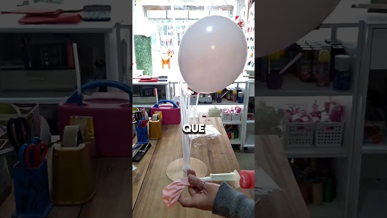 Base acrilica para 7 globos. Ideal para mesa dulce o centro de mesa