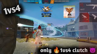 Omg Cs Rank 1Vs4 Clutch Gameplay Video 1Vs4 Clutch Kaise Kare Dekho Free Fire 1Vs4