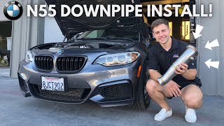 HOW TO INSTALL A DOWNPIPE ON A N55 M235i F22!