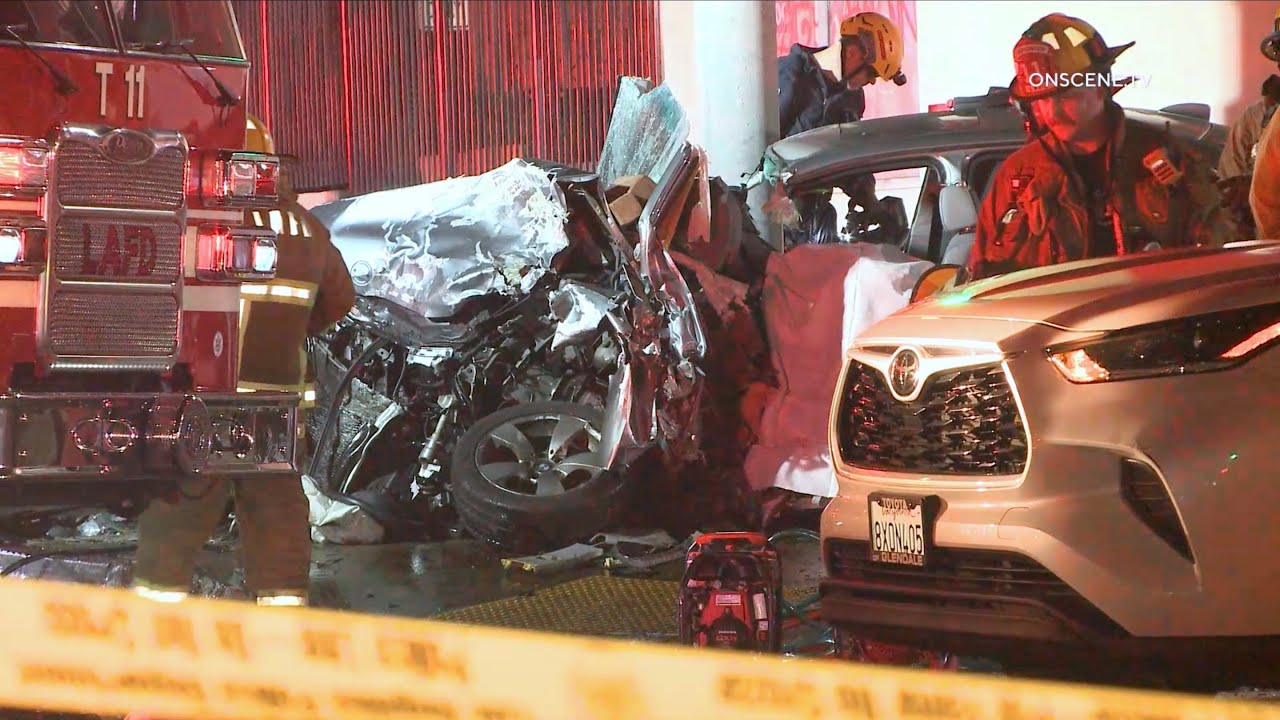 One Dead, Three Injured In Possible DUI Crash | Los Angeles - YouTube