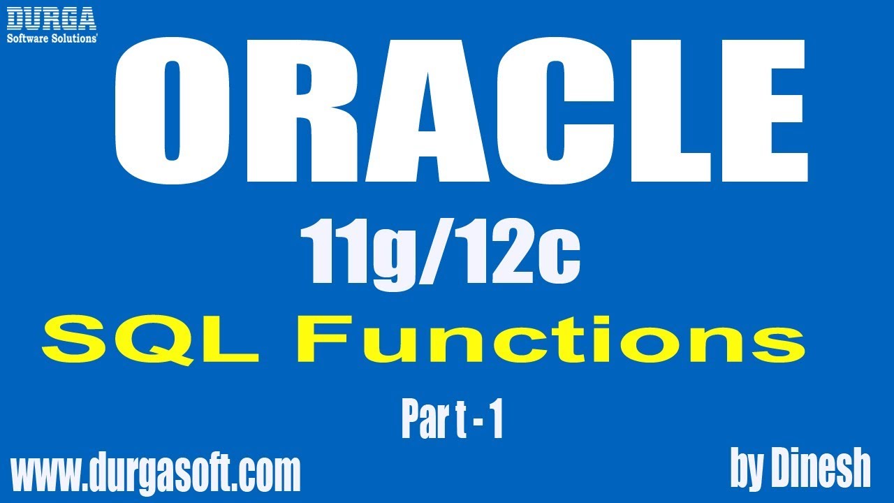 Oracle SQL Function Part- 1 by Dinesh