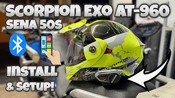 Scorpion EXO AT-960 Helmet - Sena 50S Install & App Setup - #biketoberfest2023