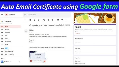 How to Auto Generate Certificate using Google Form for who passed the Quiz/Test