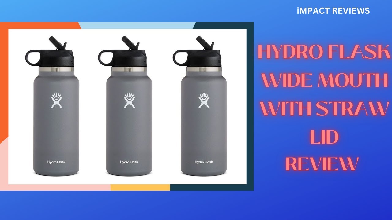  Hydro Flask Water Bottle - Wide Mouth Straw Lid 2.0