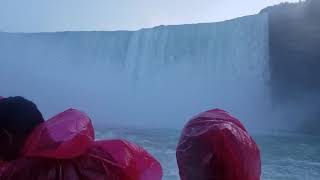 Approaching Niagara Falls, by boat!