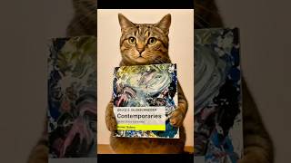 “Fur Real—Even Cats Love Bruce’s Abstract Art!” 🫶🏻 #toddlerartist #abstractart #bruce