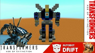 Minecraft how to build Drift Robot mode Transformers Age of Extinction สร้างดริฟท์หุ่นซาโมไรสุดเท่!