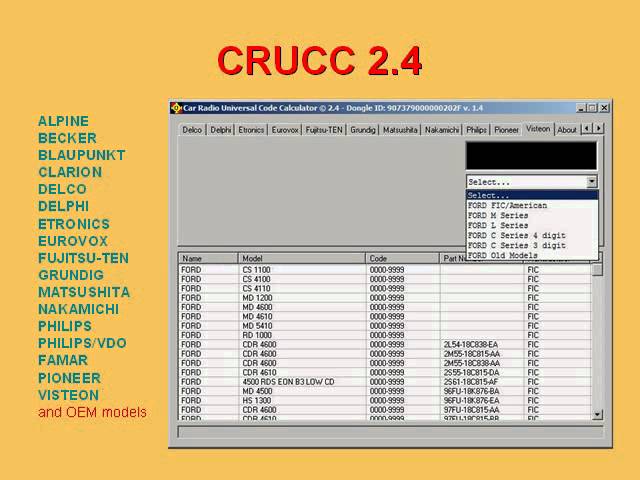 CRUCC 2.4 -- Car Radio Universal Code Calculator © 2.4 - YouTube