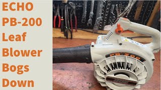 Echo Leaf Blower Bogs Down Under Throttle — How to Fix It