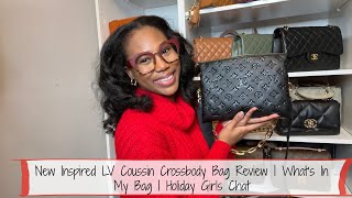 New Inspired LV Coussin Crossbody Bag Review | What’s In My Bag | Holiday Girls Chat