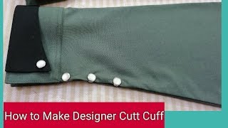 How to Make Designer Cutt Cuff urdu/hindi tutorial