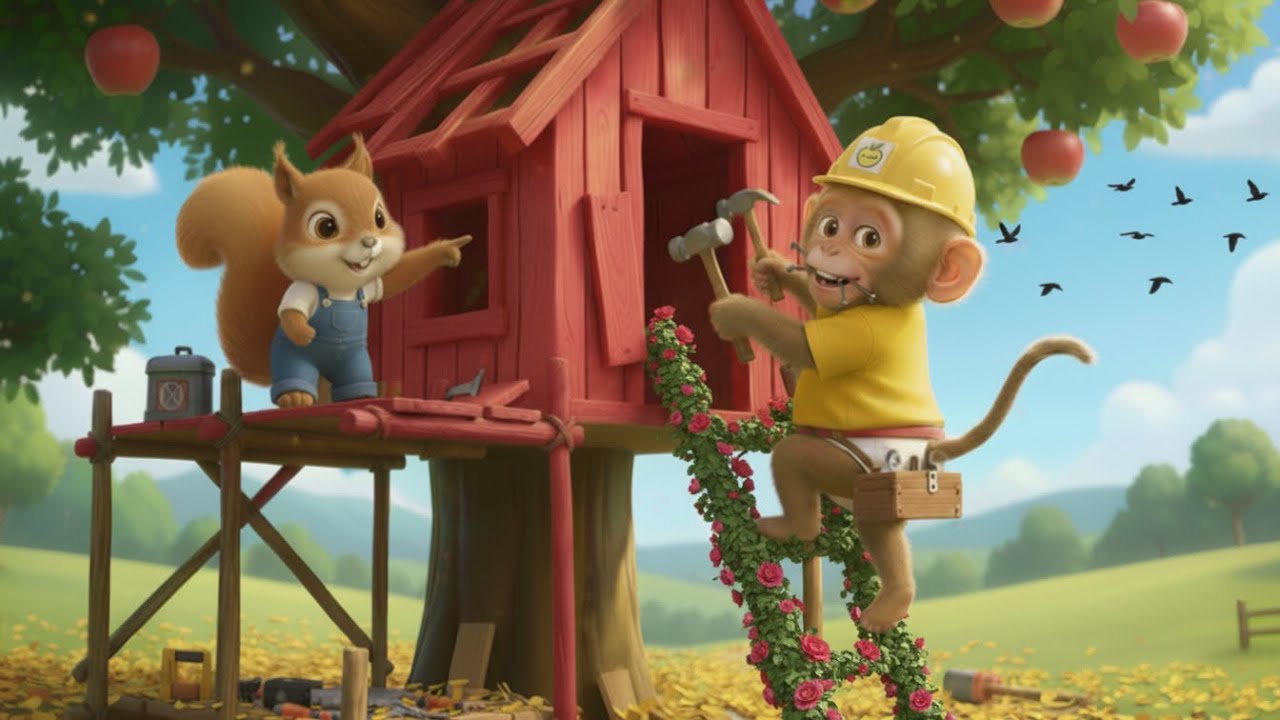 Tiko Helps Mimi the Squirrel Rebuild Her Home After the Storm! 🌪️💪