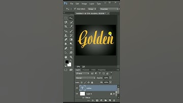 Golden text effect in Photoshop/#shorts