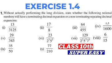 Real Numbers Class 10th Maths Ex 1.4 Q -1 | Chapter 1
