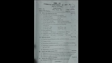 10th class F.A.3. social questions paper in 2021-2022 for government paper