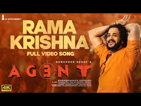 Rama Krishna Full Video Song [4K] | Agent | Akhil Akkineni | Ram Miriyala | Hiphop Tamizha
