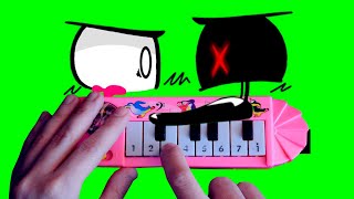 Sugar Crash - Green screen eyes how to play on a 1$ piano)