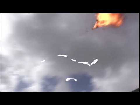 Drone attack on Yemeni army parade video 2 (slow motion)