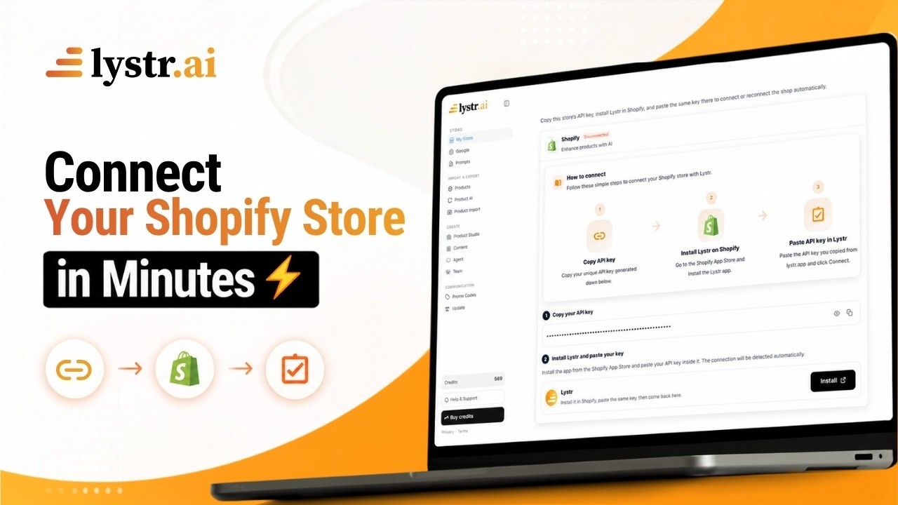 Lystr.ai Setup Guide: Login, Create Your Store & Connect to Shopify