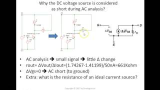Why the voltage source is considered as short during AC analysis?