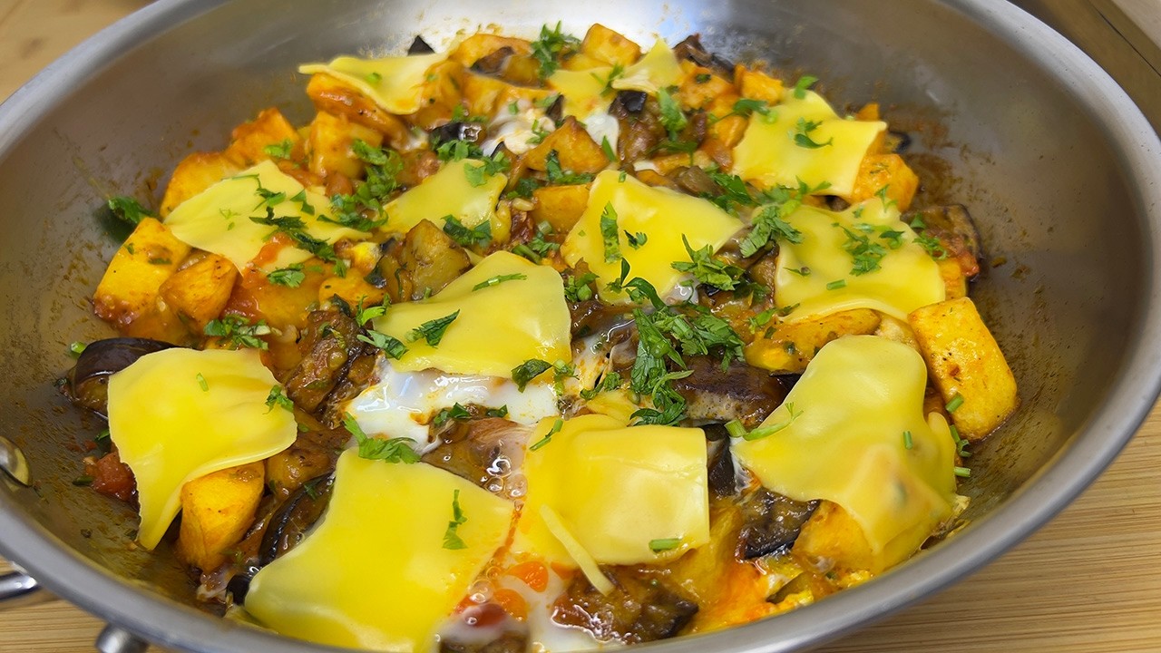 مقيلة صيفية بدون لحوم وبدون دجاج 🍳 وجبة عشاء اقتصادية وسريعة 😋😊