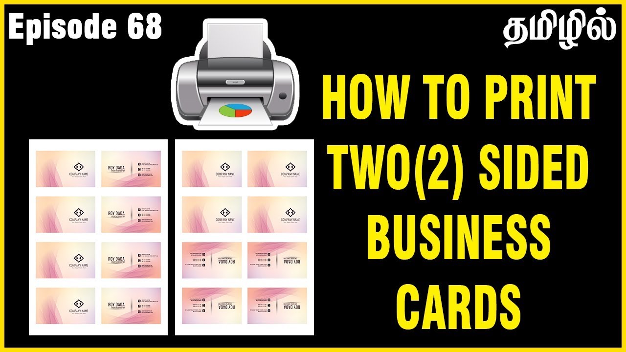 How To Print Double Sided Business Cards How To Print Two Sided Business Cards Visitingcard 