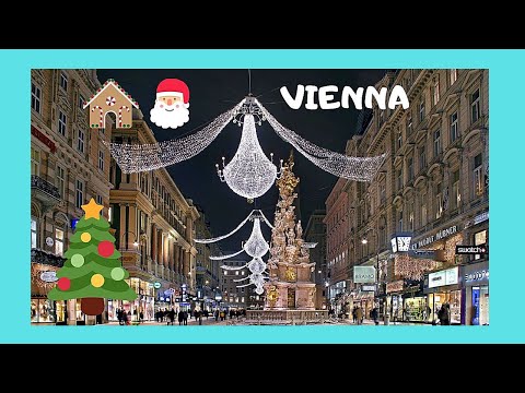  VIENNA  street decorated with CHRISTMAS  LIGHTS Austria 