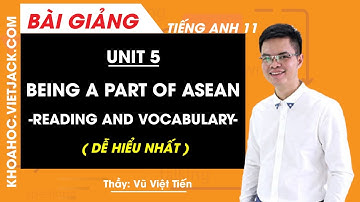 Tiếng Anh 11 - Unit 5 Being a part of ASEAN - Reading and Vocabulary - Thầy Việt Tiến (DỄ HIỂU NHẤT)