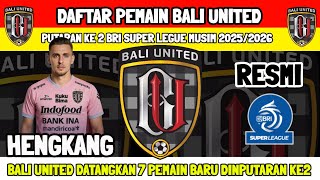 RESMI‼️DAFTAR PEMAIN BALI UNITED PUTARAN KE2 BRI SUPER LEAGUE MUSIM 2025/2026 - KIPER BALI HENGKANG