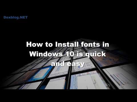 How to Install on Windows 10 Fonts