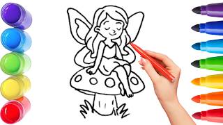 How To Draw cute cartoon Drawing, Painting & Coloring For Kids and Toddlers_ Child Art 🐋🌈🎨