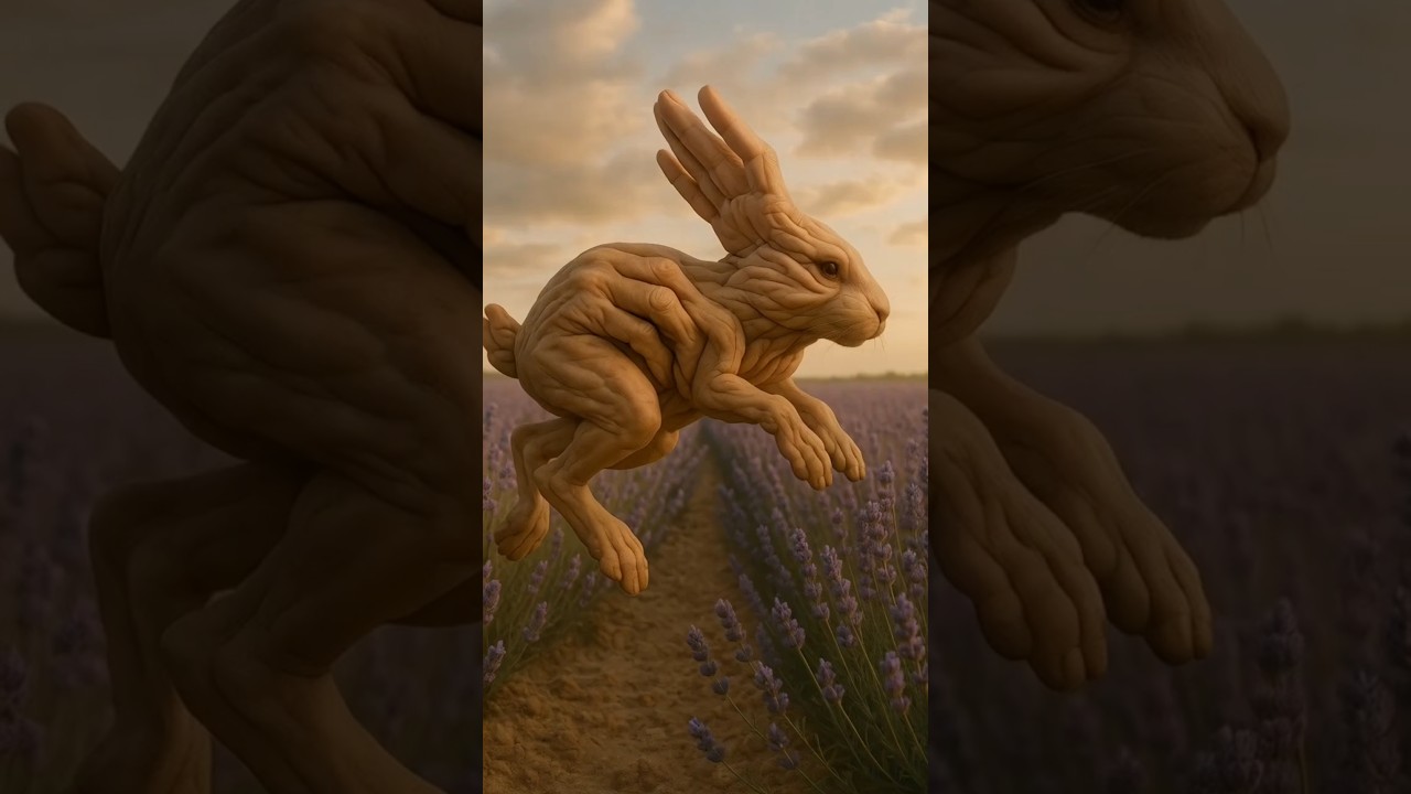 The Handcrafted Hare: A Surreal Leap Through Lavender 