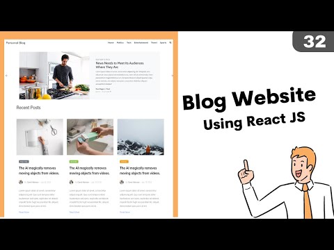 32. React JS Bangla Tutorial |  Blog Website Card Using Props
