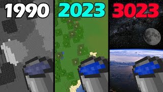 water bucket MLG in 1990 vs 2023 vs 3023