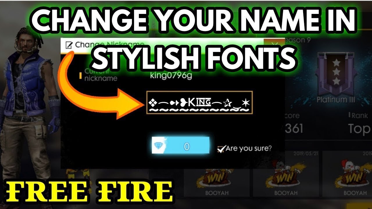 How To Make Stylish Name In Free Fire Noob Gamer Pm Youtube