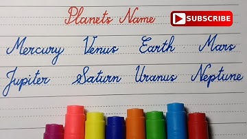 How to Write  Planets Name in Cursive Writing Cursive Writing Practice Writing A to Z for Beginners