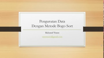 Belajar JAVA - Penjelasan Pengurutan Data Array Dengan Metode Bogo Sort