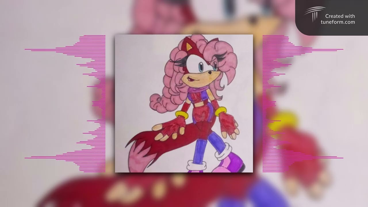 "Crystal Heart" (Amethyst the Hedgewolf Ver 3) - AI Generated