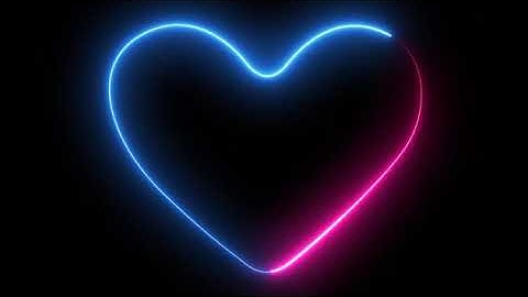 Neon Heart Shape | Multi Glowing Light | Neony | After Effects LOOP VIDEO Black Screen