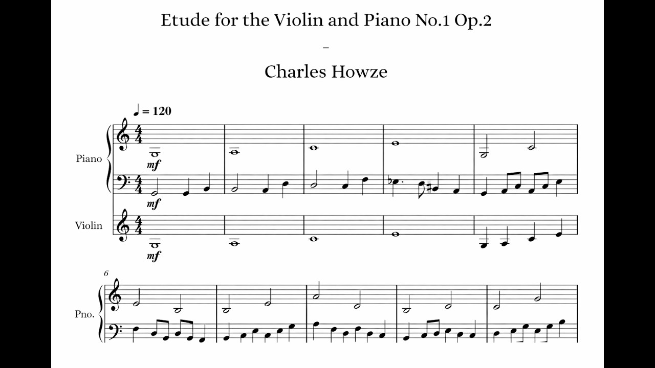 Etude for the Violin and Piano No.1, Op.2 - Charles Howze