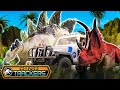 ¡El Indoraptor provoca una estampida en la jungla! | Jurassic World Dino Trackers - ¡Mattel Action!