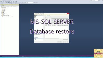 MS SQL 데이터베이스 복원 교육, Database restore, (천직개발자)