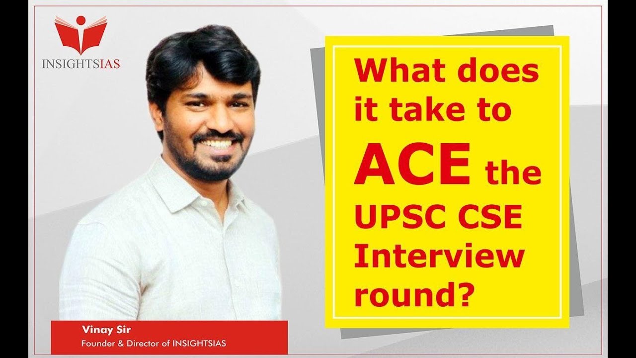 || UPSC CSE INTERVIEW GUIDANCE SESSION || by Vinay Sir, Founder ...