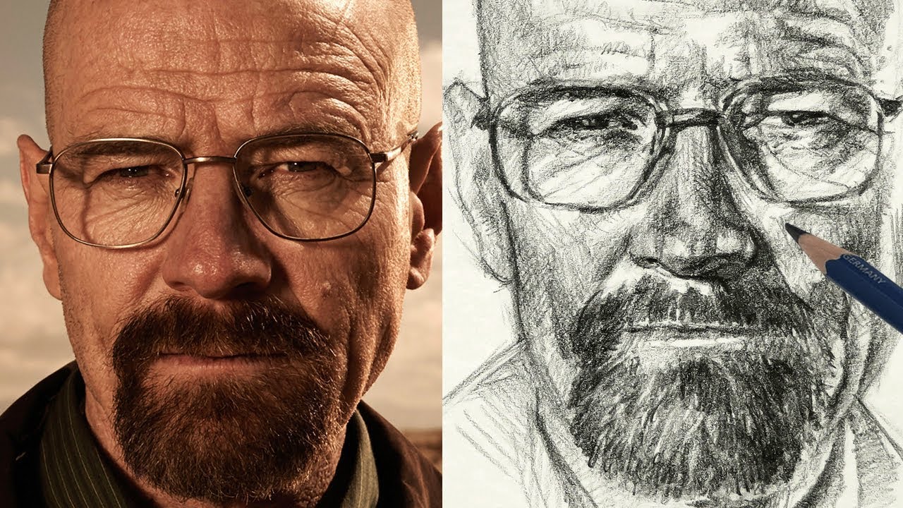 Breaking Bad - Heisenberg Sketch Poster by (24 x 36) : Amazon.co.uk: Home &  Kitchen