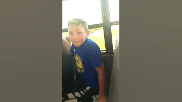 KID JUMPS OUT OF SCHOOL BUS WINDOW MUST WATCH 