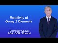 A level chemistry revision reactivity of group 2 elements